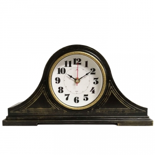 1834-002 Часы настольные 35х18 см, корпус черный с золотом "Классика"  "Рубин"