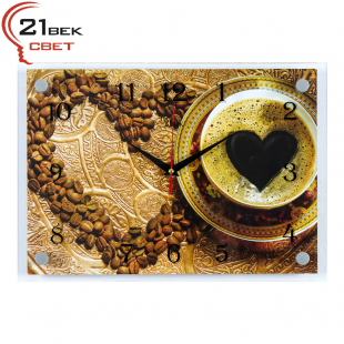 2535-525 Часы настенные "Кофейные сердца"