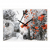 4056-003 Часы настенные "Красные цветы"