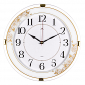 3427-002 Часы настенные круг со вставками d=33,5см, корпус белый "Классика"