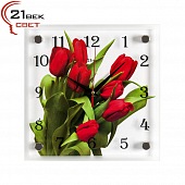 2525-32 Часы настенные "Букет тюльпанов"