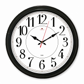 4840-001 Часы настенные круглые d=48 см, корпус черный "Классика"