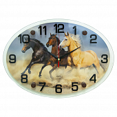 2434-003 Часы настенные "Кони бегут" 