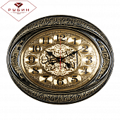 6453-005 Часы настенные овал 63,5х53,5см, корпус черный с золотом "Молитвы"
