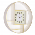 3516-004Gld (10) Часы настенные круглые d=35 см, корпус белый с золотом "Классика"