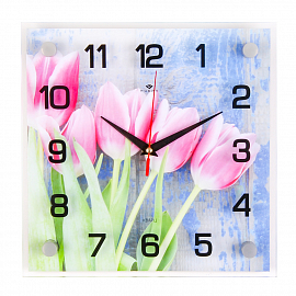 wf 2525-028 Часы настенные "Тюльпаны"