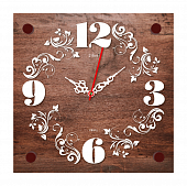 2525-112 Часы настенные "Деревянная фактура"