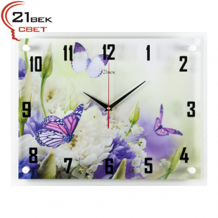 3545-253 Часы настенные "Сиреневая бабочка"