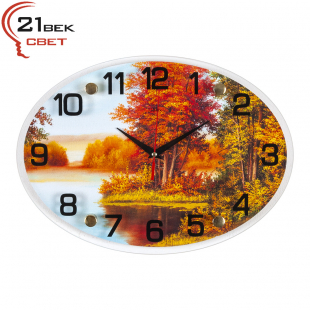 2434-964 Часы настенные "Осенний лес" 