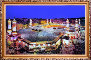 1120-708 SB (3)  Картина с подсветкой и "АЗАНОМ" в рамке "Мекка"