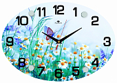 2434-008 Часы настенные "Бабочка на полевых цветах"