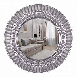 wf 5029-1 Z Зеркало интерьерное настенное в ажурном корпусе d=51см, серебро