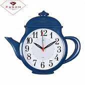 3530-005Bl Часы настенные чайник 29х34см, корпус синий "Классика"