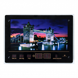 3245-717 SC MP3 Картина с подсветкой с инф. календарем, МР3 с флешкой "Тауэрский мост"