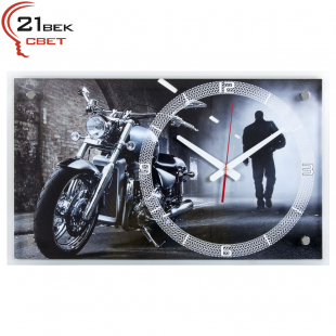 6036-118 Часы настенные "Мотоцикл в ночи"