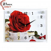 2026-1082 Часы настенные "Роза с подарком"