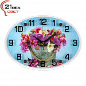 2434-967 Часы настенные "Цветы в ведре"