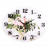 3546-018 Часы настенные "Розы в кувшине"