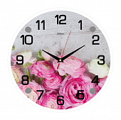 3030-778 Часы настенные "Розовые пионы"