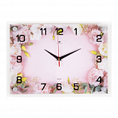 2535-064 Часы настенные "Розовые цветы"