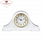 1834-001 Часы настольные 35х18 см, корпус белый с золотом "Классика" 