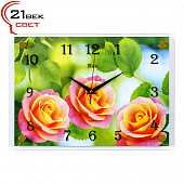2535-1051 Часы настенные "3 розовых розы"