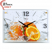 4056-1194 Часы настенные "Апельсины в брызгах воды" 