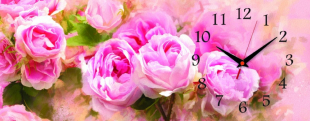 5020-115 Часы настенные "Пионы розовые"