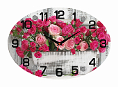2434-972 Часы настенные "Розовый куст"