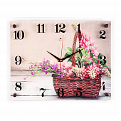 3545-033 Часы настенные "Корзина с цветами"