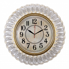 wf 5130-001 Часы настенные круг d=51 см, корпус белый с золотом "Греция"
