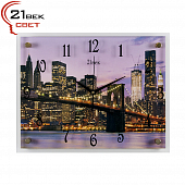 3545-405 Часы настенные "Манхэттенский мост ночью"