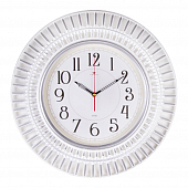 5029-004W Часы настенные круг d=51 см, корпус белый с серебром "Классика"