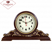 4225-003 Часы настольные 43х25 см, корпус коричневый с золотом "Классика"  "Рубин"