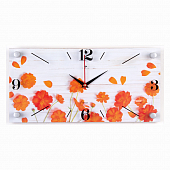 1939-010 Часы настенные "Оранжевые цветы" 