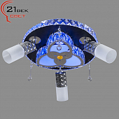 8557/3BK (1) Светильник потолочный со светодиодной лентой и дистанционным пультом (220V 40W E27)