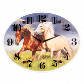 3546-013 Часы настенные "Кони в поле"