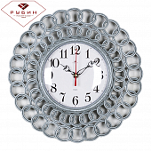 3130-003 Часы настенные круглые d=31 см, корпус серый с белой патиной "Классика"
