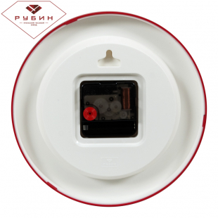 2019-101 (10) Часы настенные круг d=19,5см, корпус красный "Маки"  "Рубин"