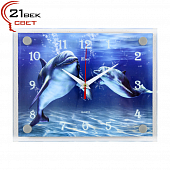 2026-888 Часы настенные "Дельфины под водой"