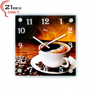 2525-919 Часы настенные "Черный кофе"