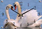 2535-444 Часы настенные "Пара лебедей"
