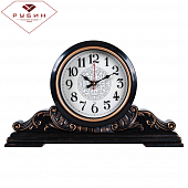 4225-002 Часы настольные 43х25 см, корпус черный с медью "Классика"  "Рубин"