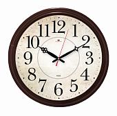 4840-002 Часы настенные круглые d=48 см, корпус коричневый "Классика"
