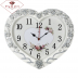 4134-003 Часы настенные в форме сердца 41х35см, корпус белый с серебром "Нежность"