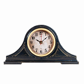 1834-004B Часы настольные 35х18 см, корпус черный с золотом "Классика" 