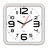 1918-002 Часы настенные квадрат 19х19см, корпус белый "Классика"